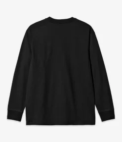 Carhartt WIP American Script Organic Longsleeve (black)