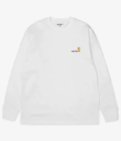 Carhartt WIP American Script Organic Longsleeve (white)