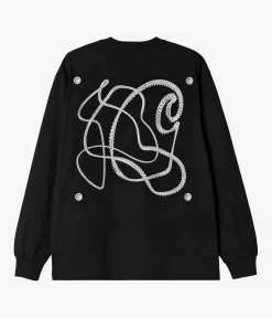Carhartt WIP Chain Link Organic Longsleeve (black silver)